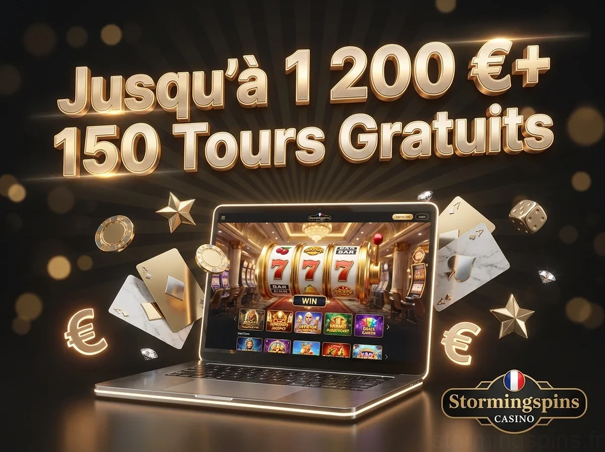 Jusqu'à 1 200 €+ 150 Tours Gratuits